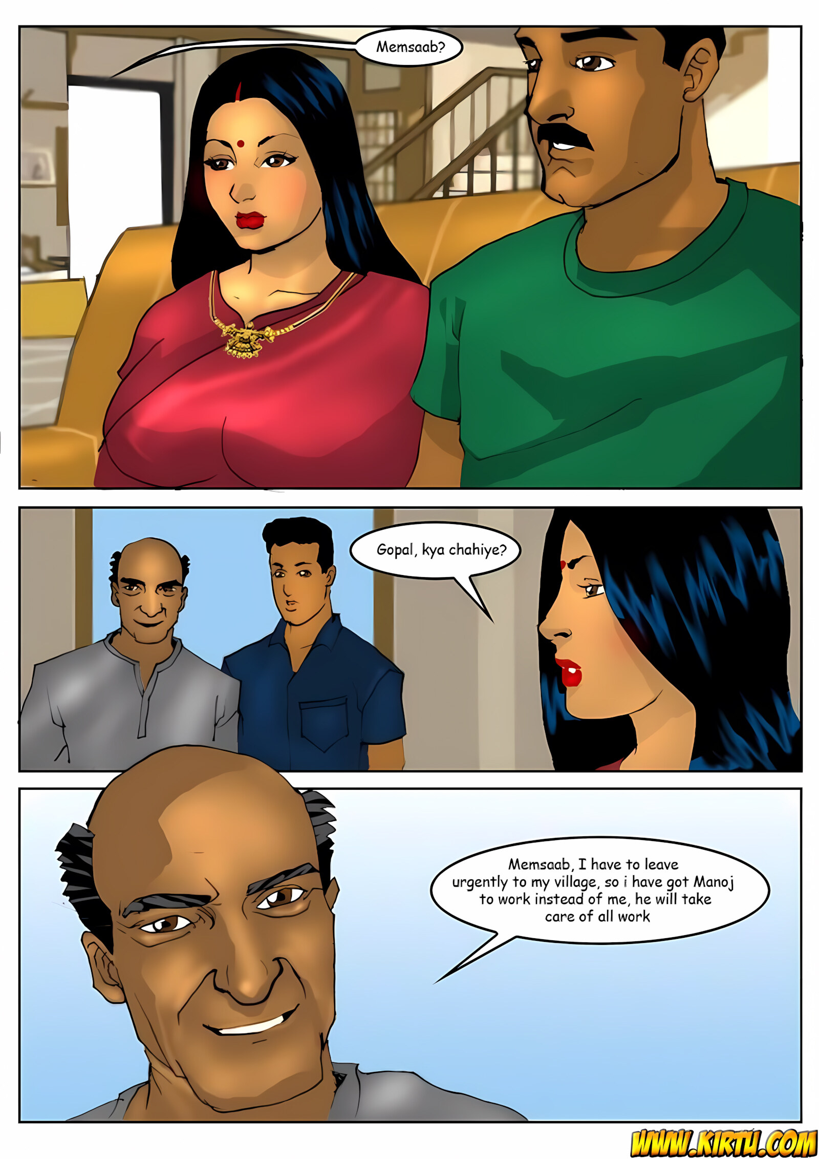 Savita Bhabhi [Kirtu], Savita Bhabhi 5 - Manoj ki Maalish, page 2 of 41