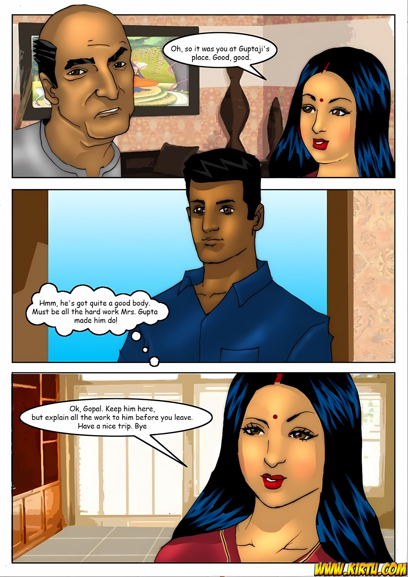 Savita Bhabhi [Kirtu], Savita Bhabhi 5 - Manoj ki Maalish, page 4 of 41