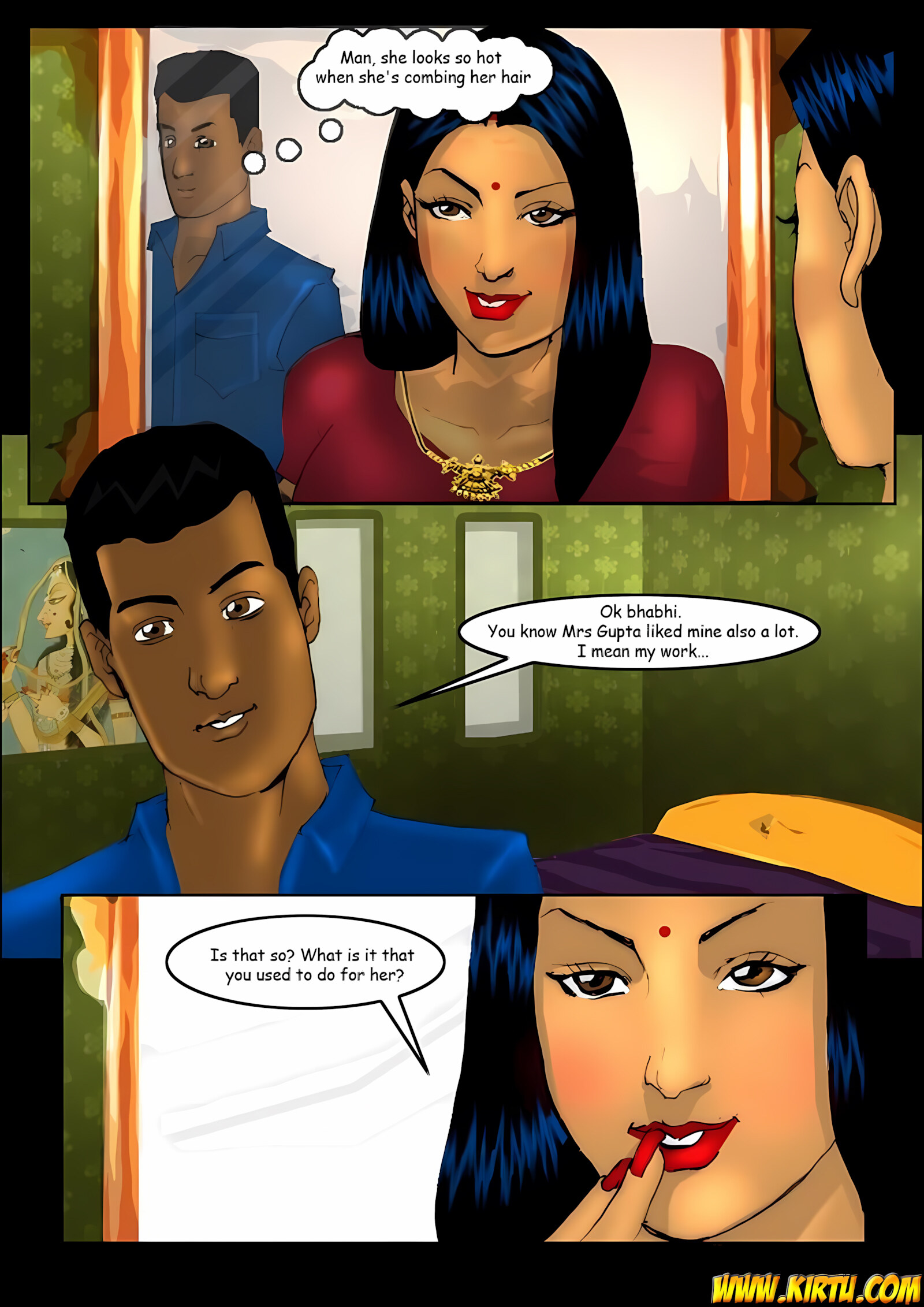 Savita Bhabhi [Kirtu], Savita Bhabhi 5 - Manoj ki Maalish, page 8 of 41