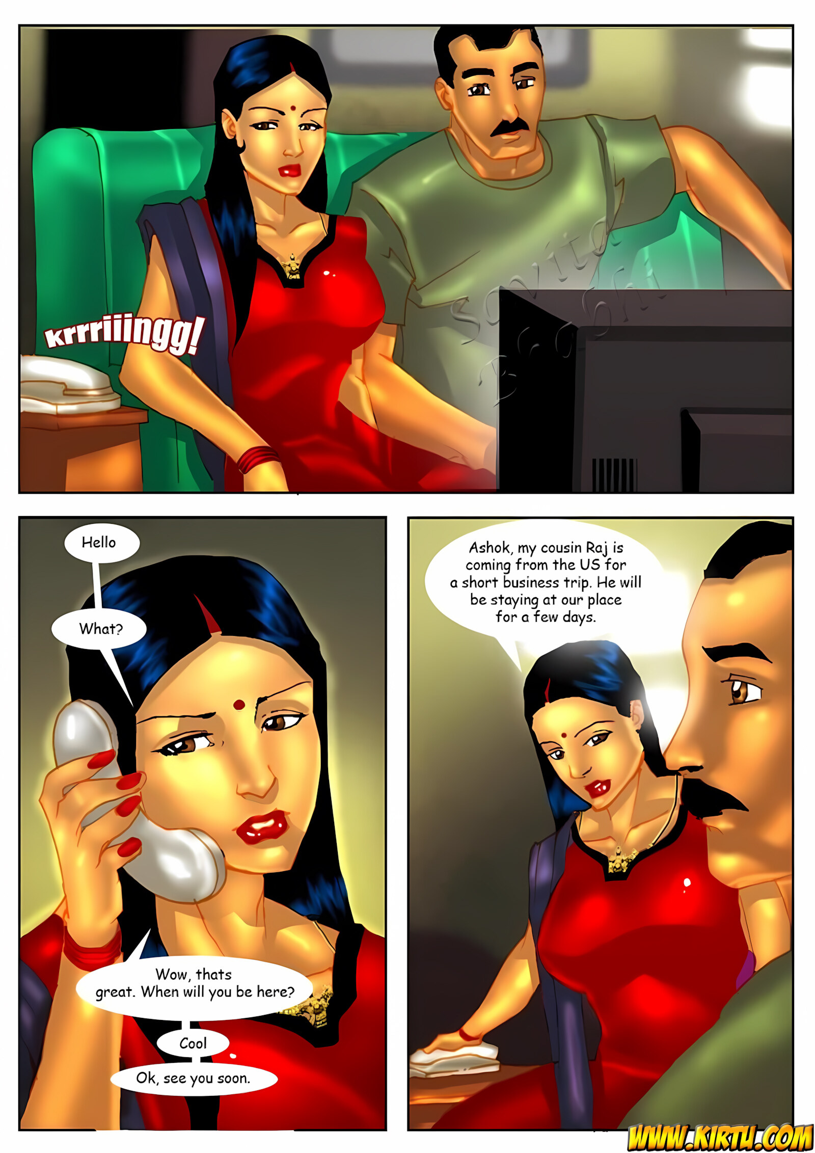 Savita Bhabhi [Kirtu], Savita Bhabhi 4 - Visiting Cousin, page 2 of 66