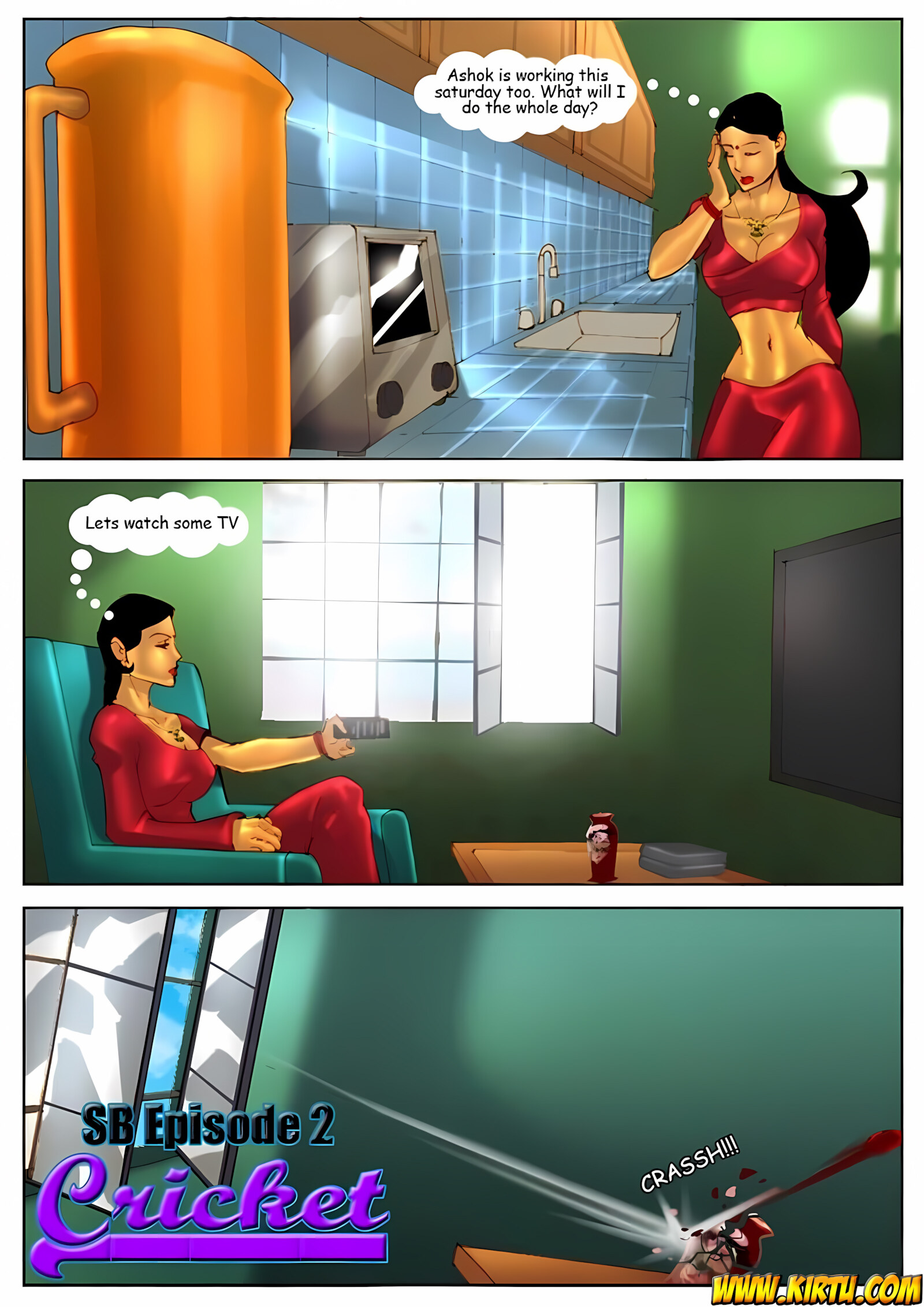Savita Bhabhi [Kirtu], Savita Bhabhi 2 - Cricket, page 2 of 41