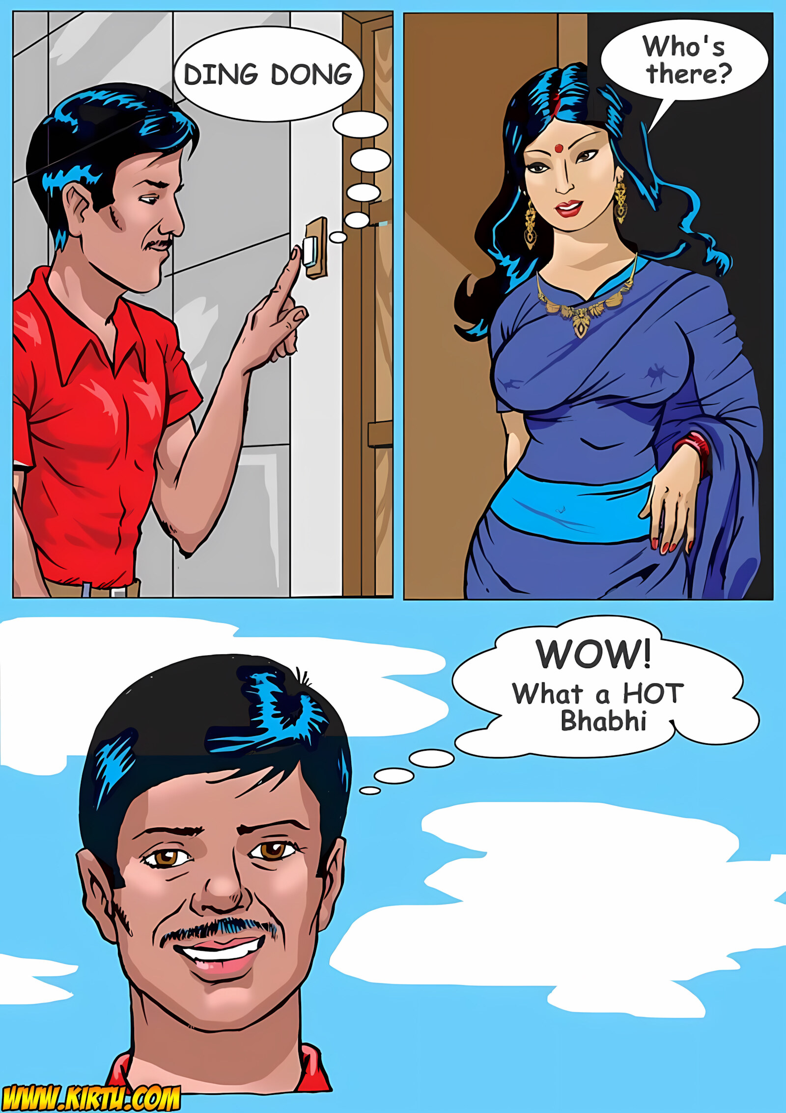 Savita Bhabhi [Kirtu], Savita Bhabhi 1 - Bra Salesman, page 2 of 30
