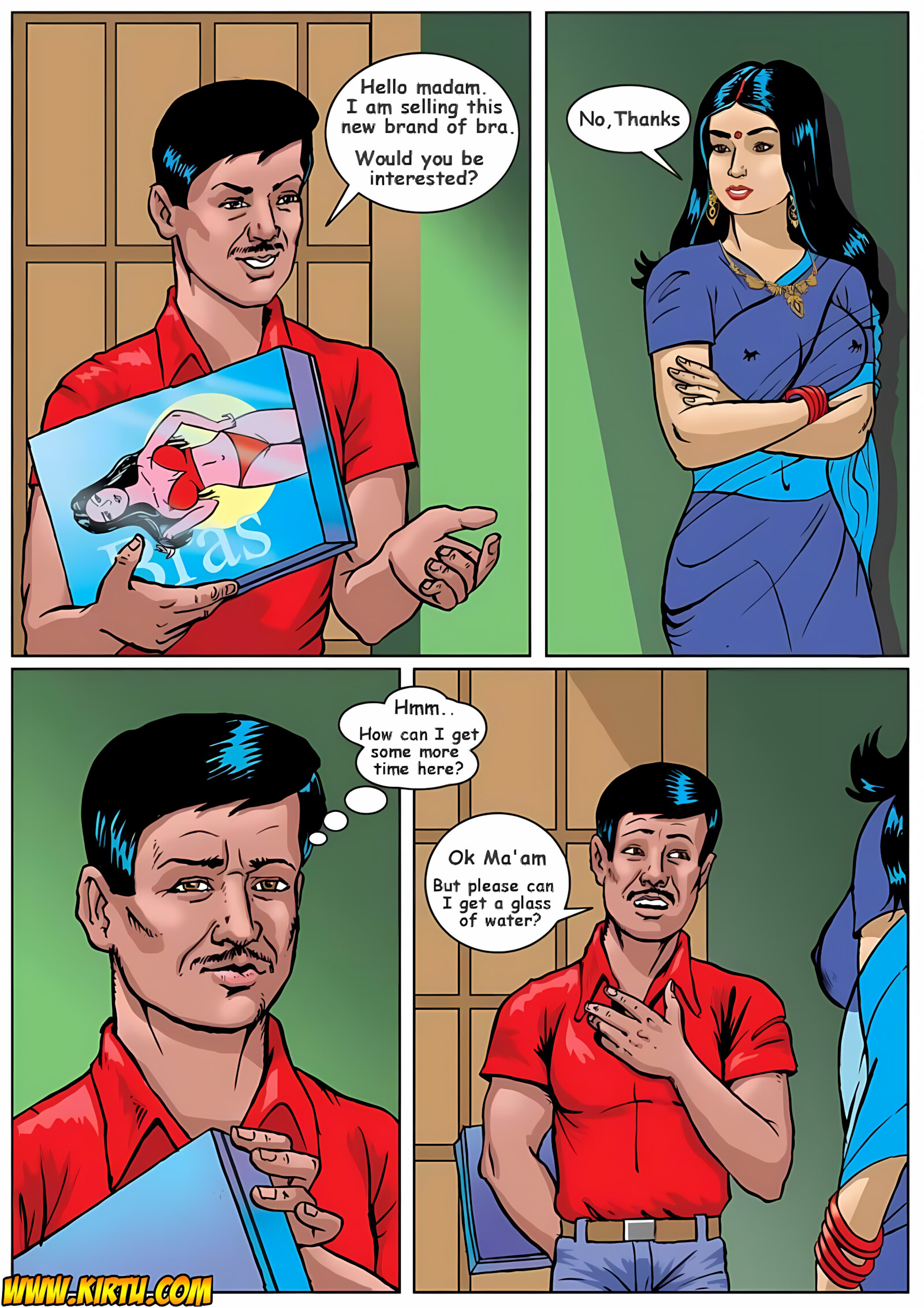 Savita Bhabhi [Kirtu], Savita Bhabhi 1 - Bra Salesman, page 3 of 30