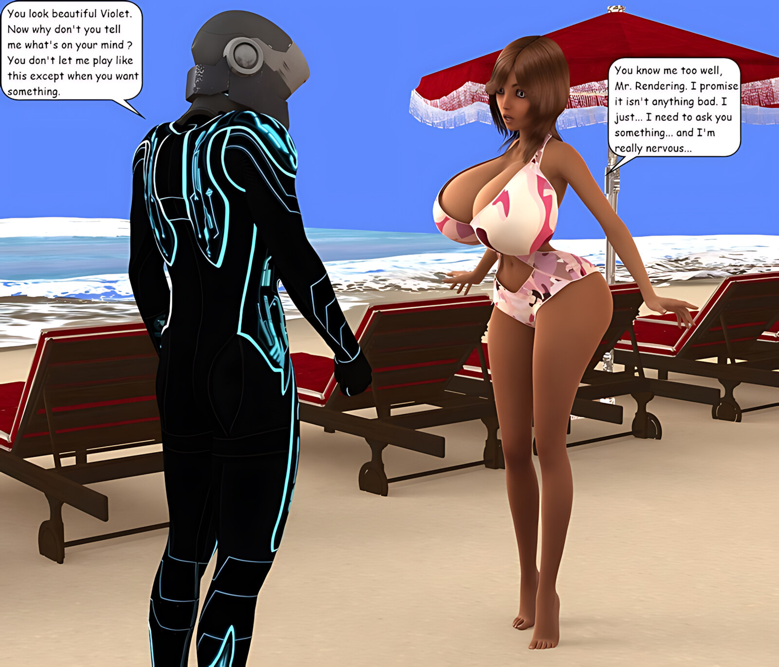 At the Beach [Mike Rendering], At the Beach, page 7 of 9