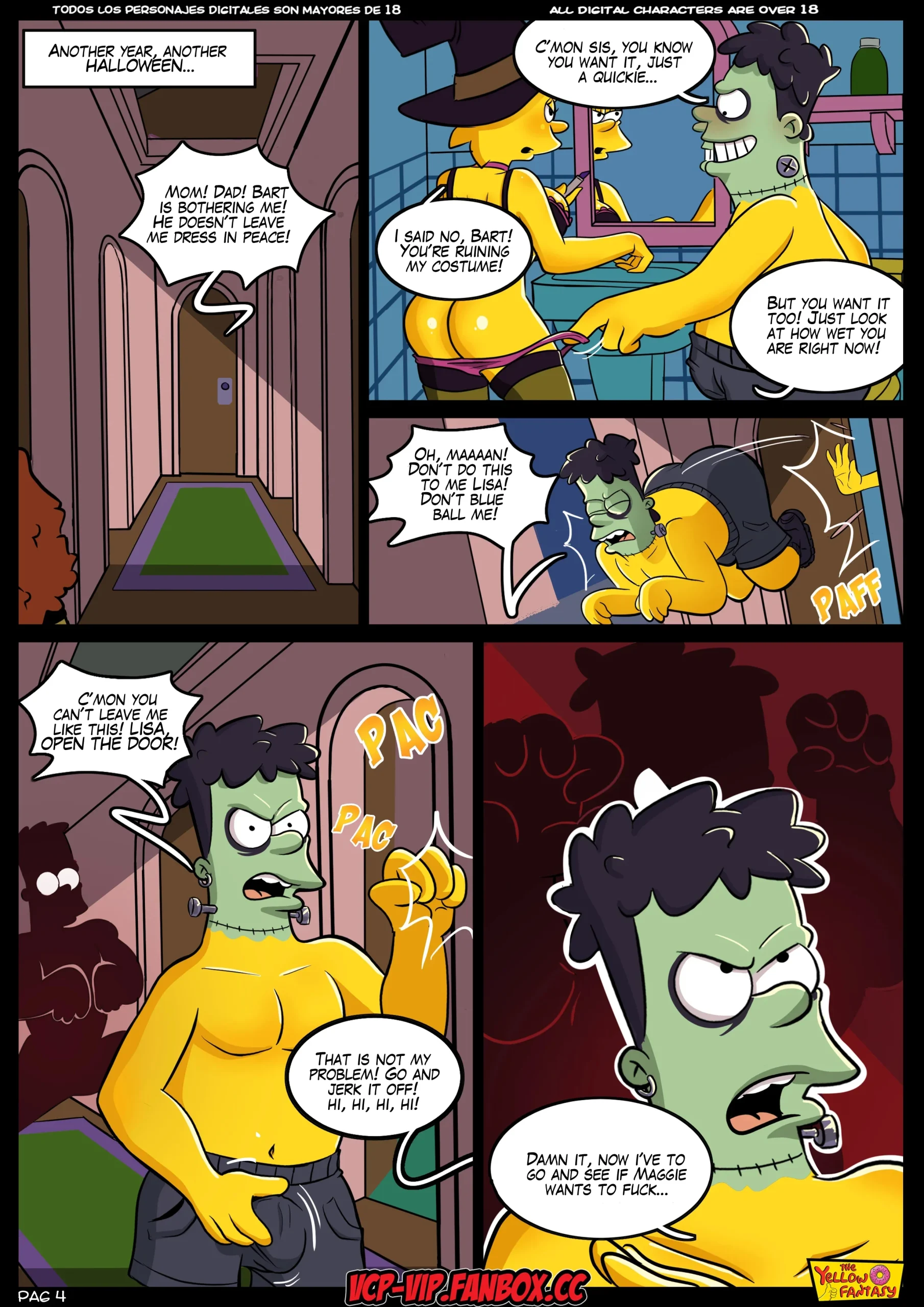 The Simpsons – TreeWhoreHouse of Horror, he Simpsons - TreeWhoreHouse of Horror [Yellow Fantasy 13], page 5 of 13