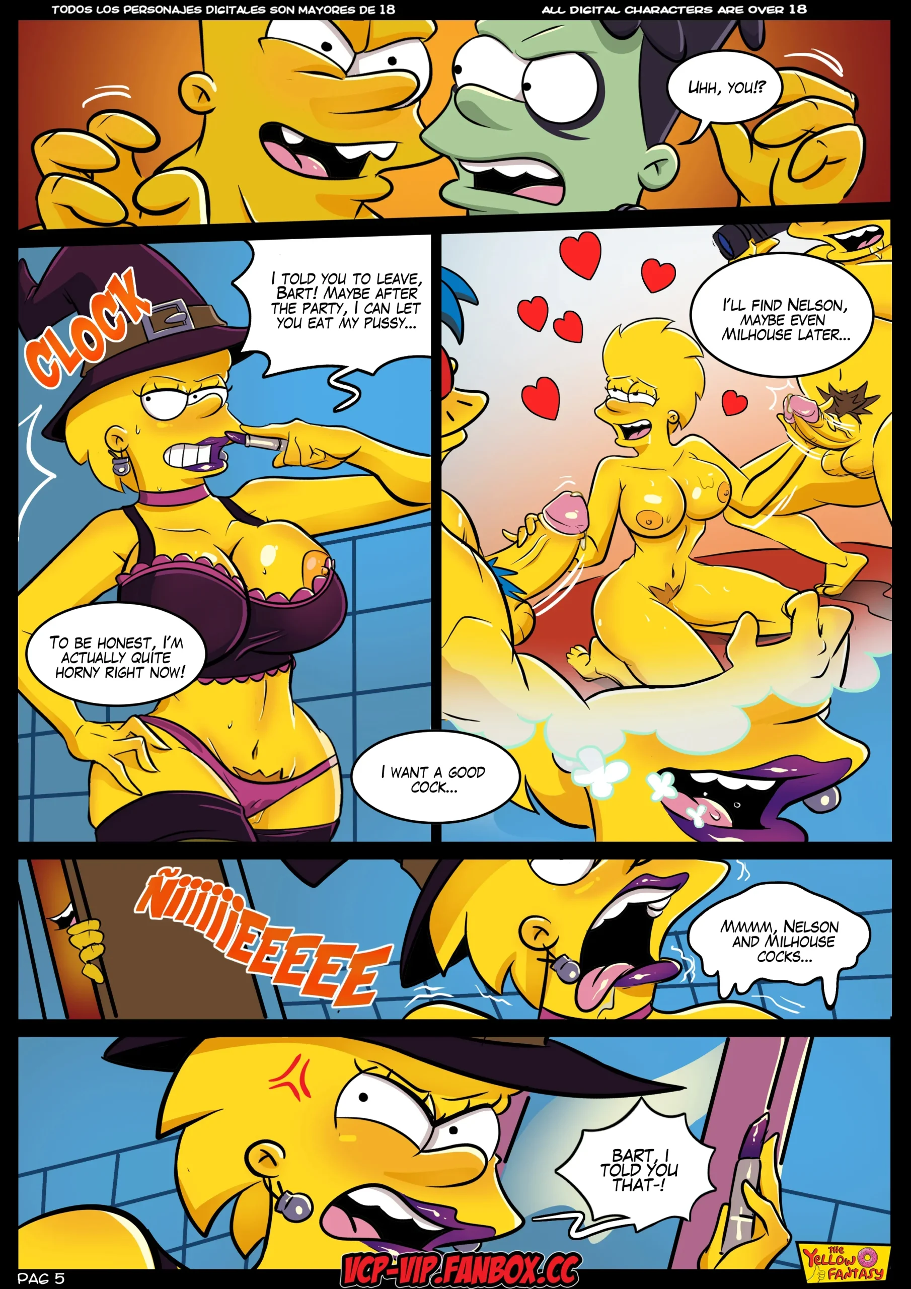 The Simpsons – TreeWhoreHouse of Horror, he Simpsons - TreeWhoreHouse of Horror [Yellow Fantasy 13], page 6 of 13