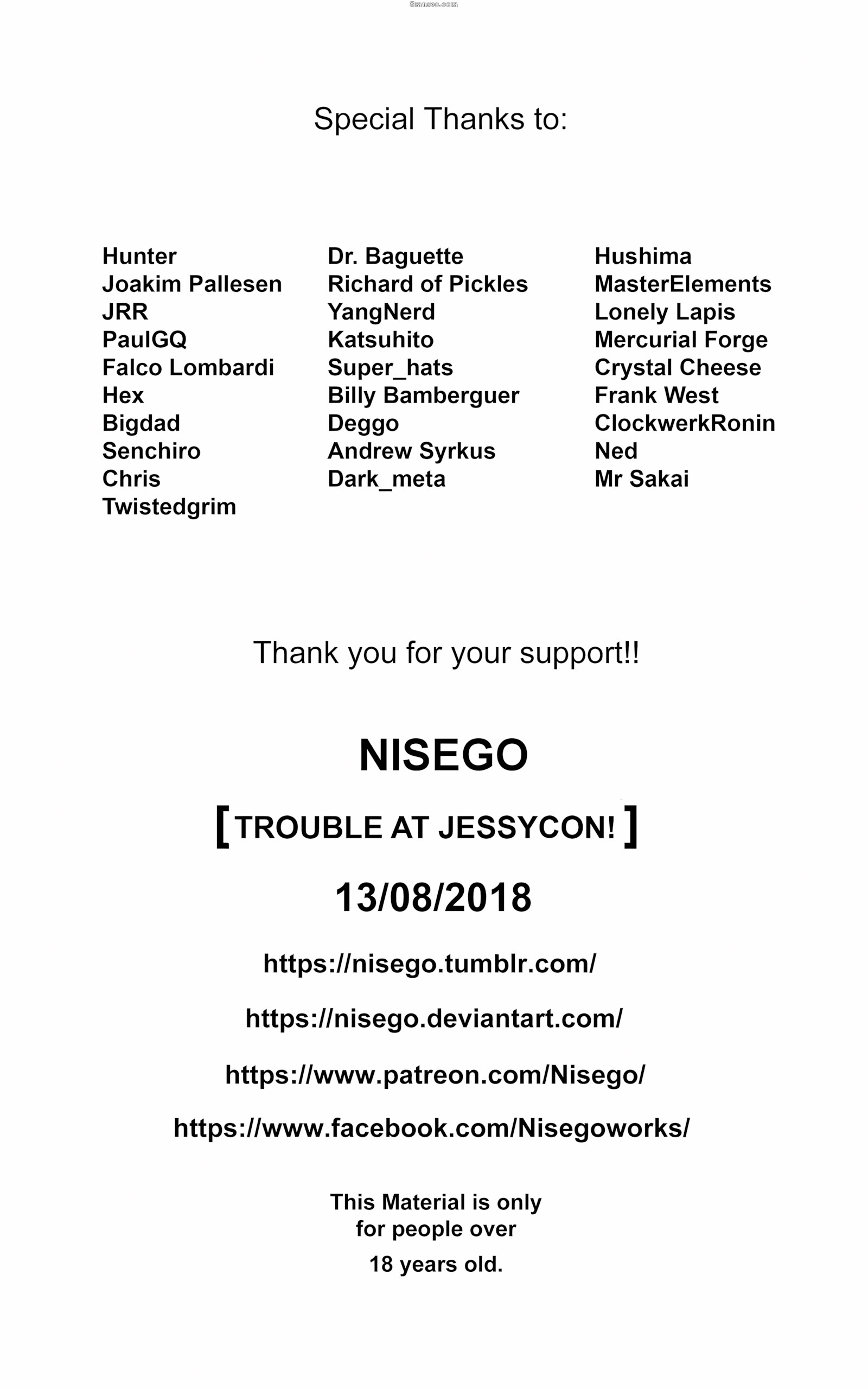 Trouble At Jessycon! [Nisego], Trouble At Jessycon!, page 20 of 21