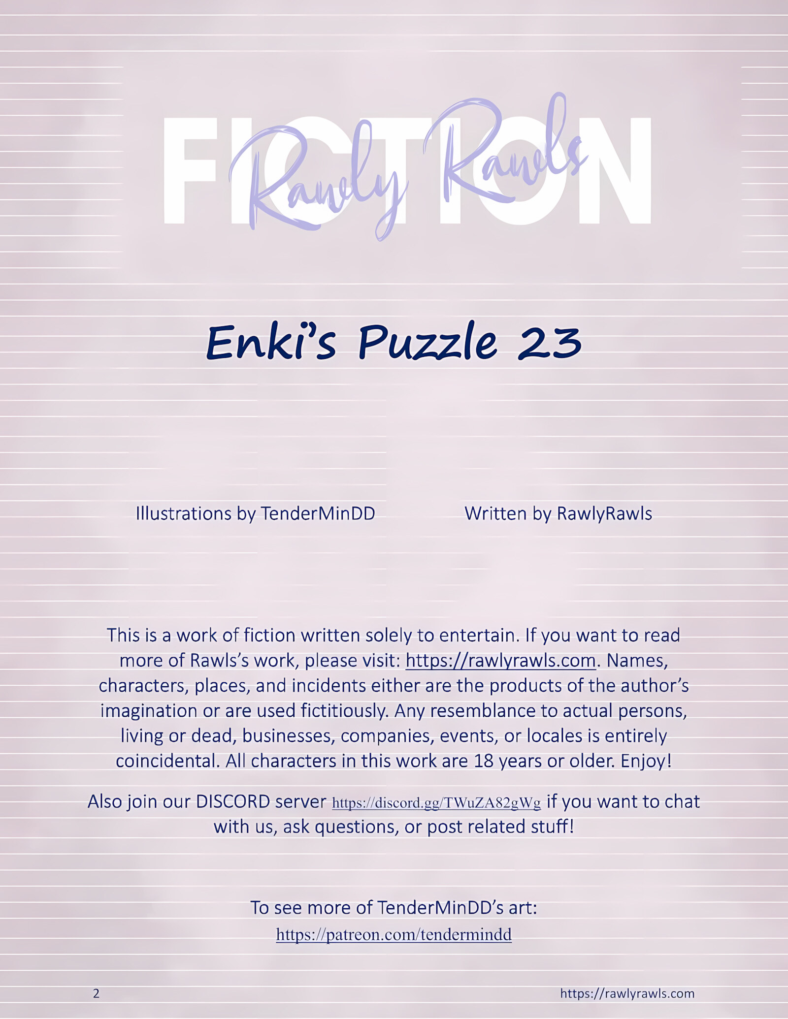 Enki’s Puzzle 21-30 [TenderMindd], Enki’s Puzzle 23, page 2 of 15