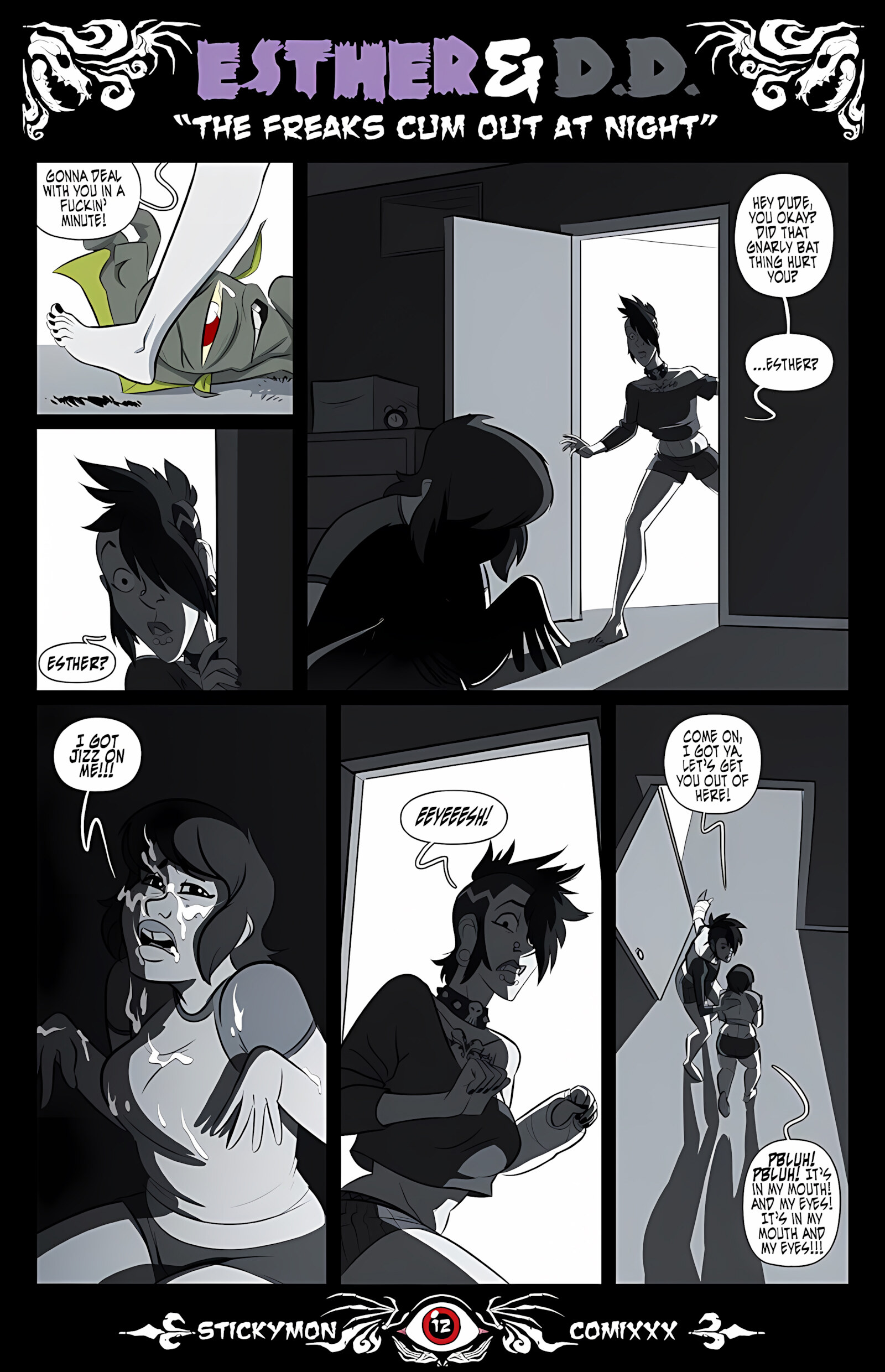 Esther & DD- The Freak Cum Out At Night [Stickymon], Esther & DD- The Freak Cum Out At Night, page 13 of 18