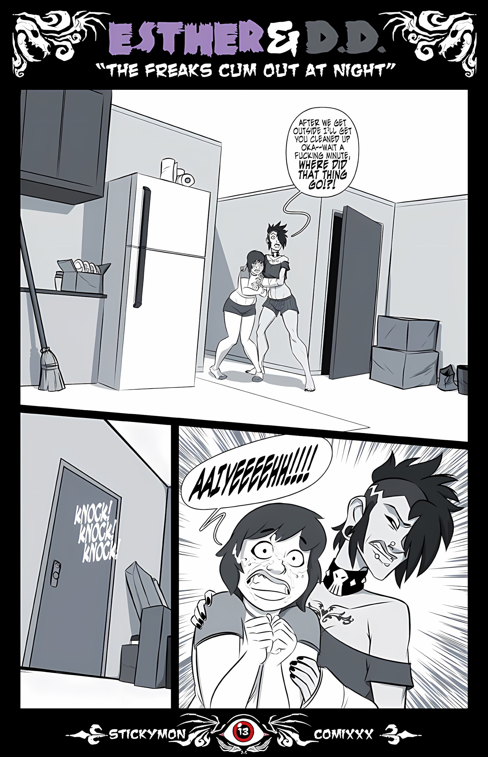 Esther & DD- The Freak Cum Out At Night [Stickymon], Esther & DD- The Freak Cum Out At Night, page 14 of 18