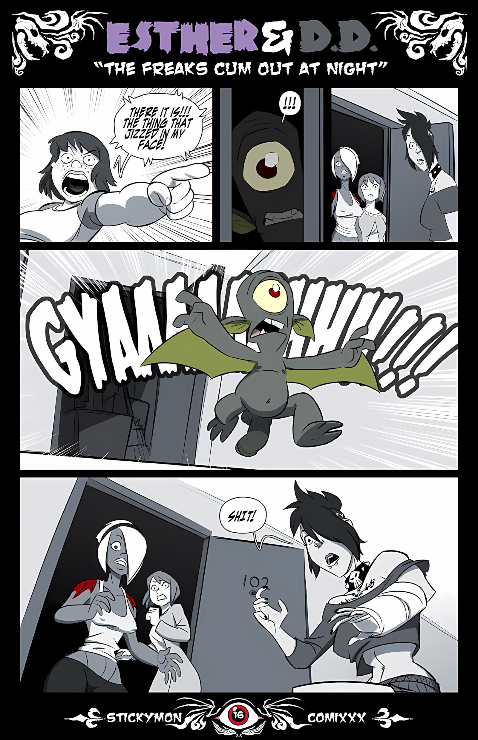 Esther & DD- The Freak Cum Out At Night [Stickymon], Esther & DD- The Freak Cum Out At Night, page 17 of 18