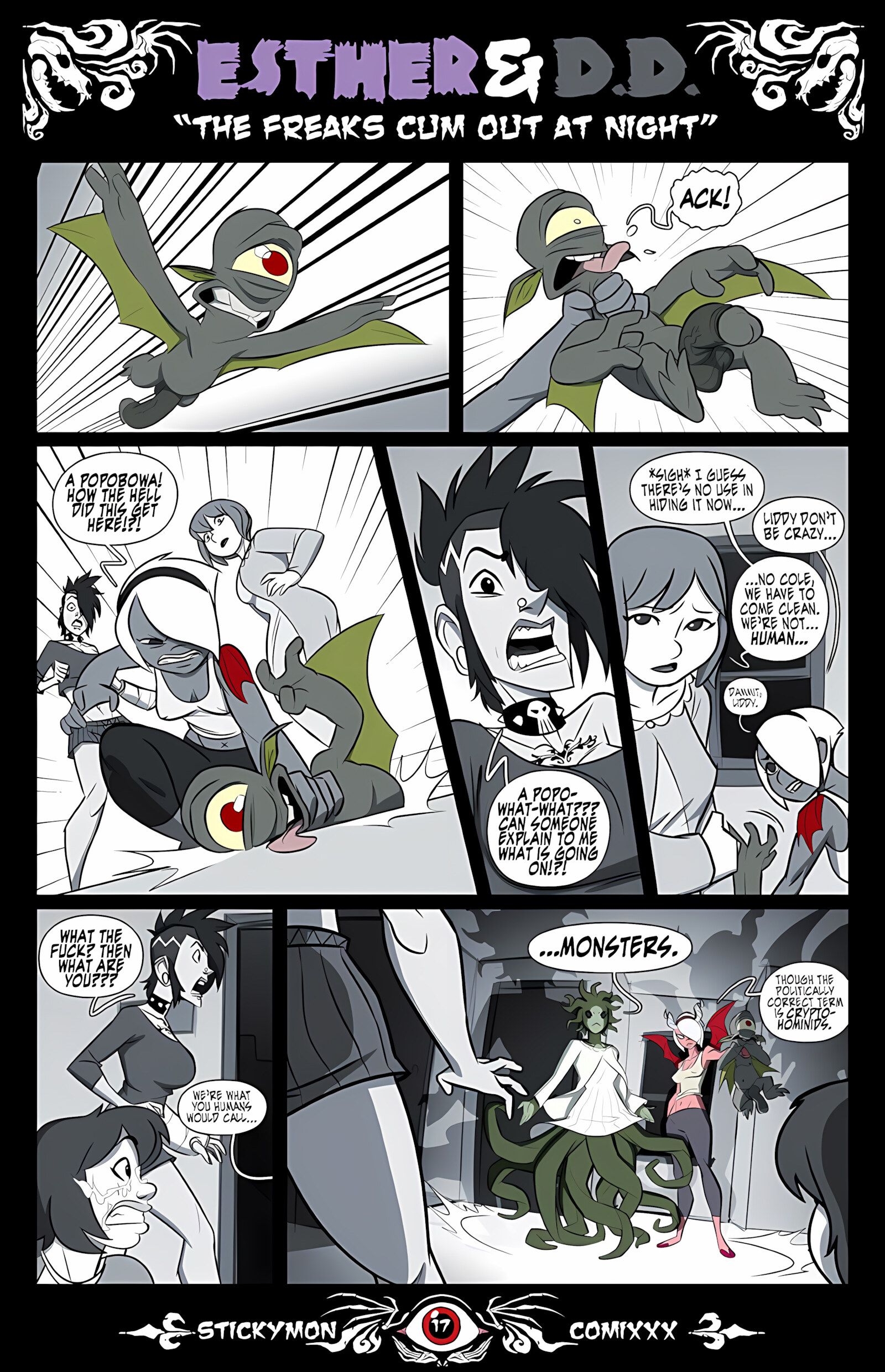 Esther & DD- The Freak Cum Out At Night [Stickymon], Esther & DD- The Freak Cum Out At Night, page 18 of 18