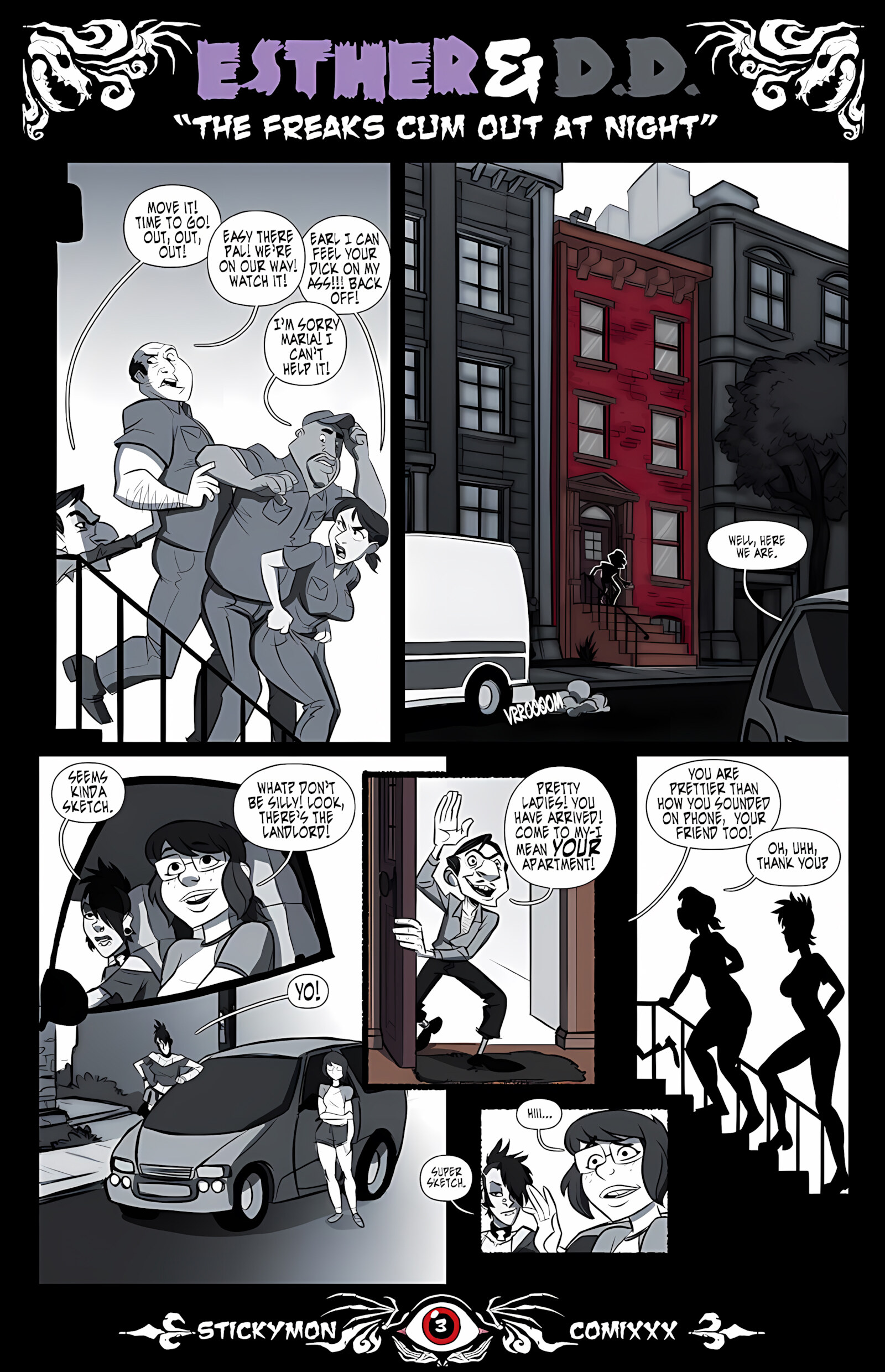 Esther & DD- The Freak Cum Out At Night [Stickymon], Esther & DD- The Freak Cum Out At Night, page 4 of 18