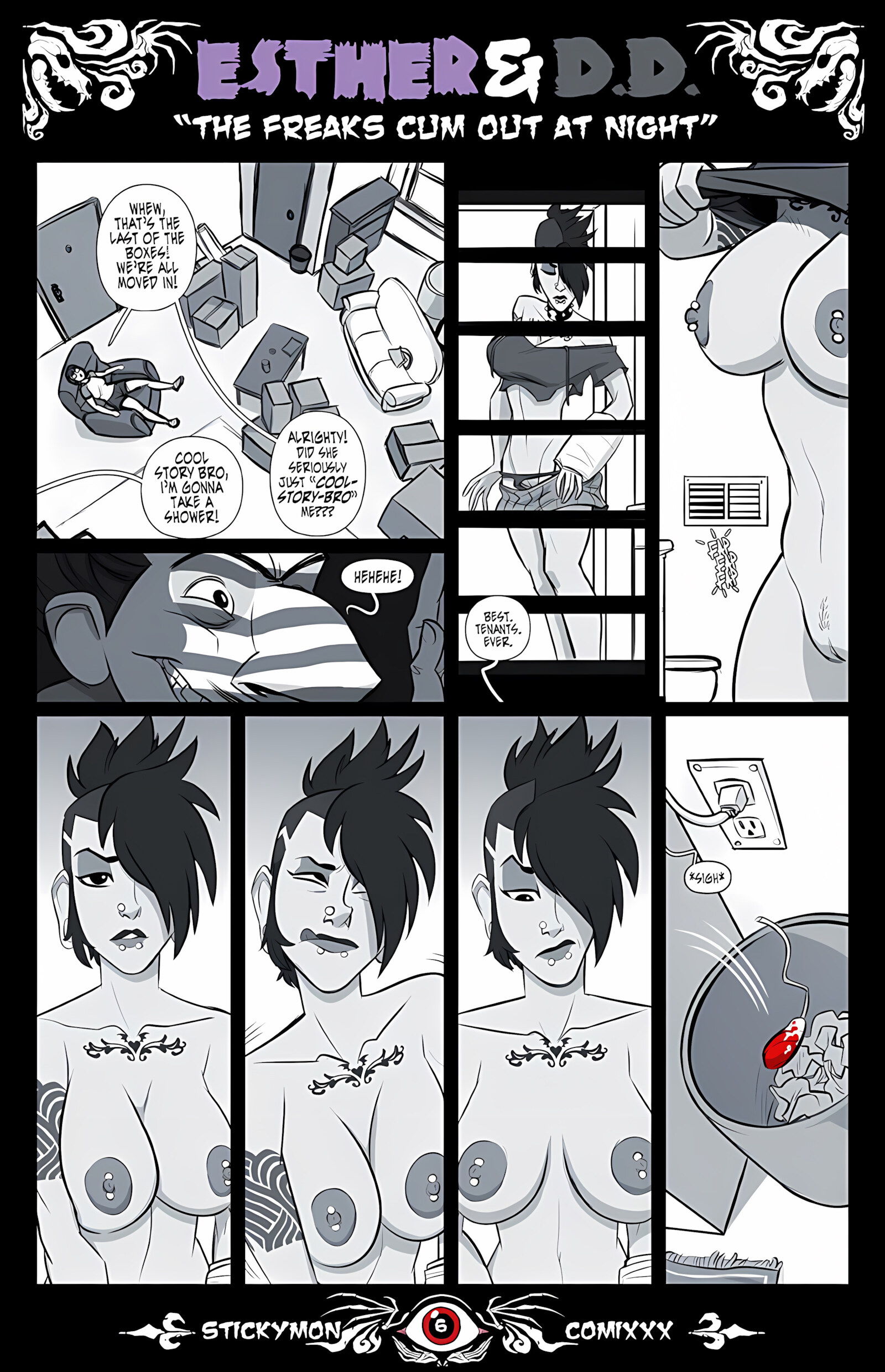 Esther & DD- The Freak Cum Out At Night [Stickymon], Esther & DD- The Freak Cum Out At Night, page 7 of 18
