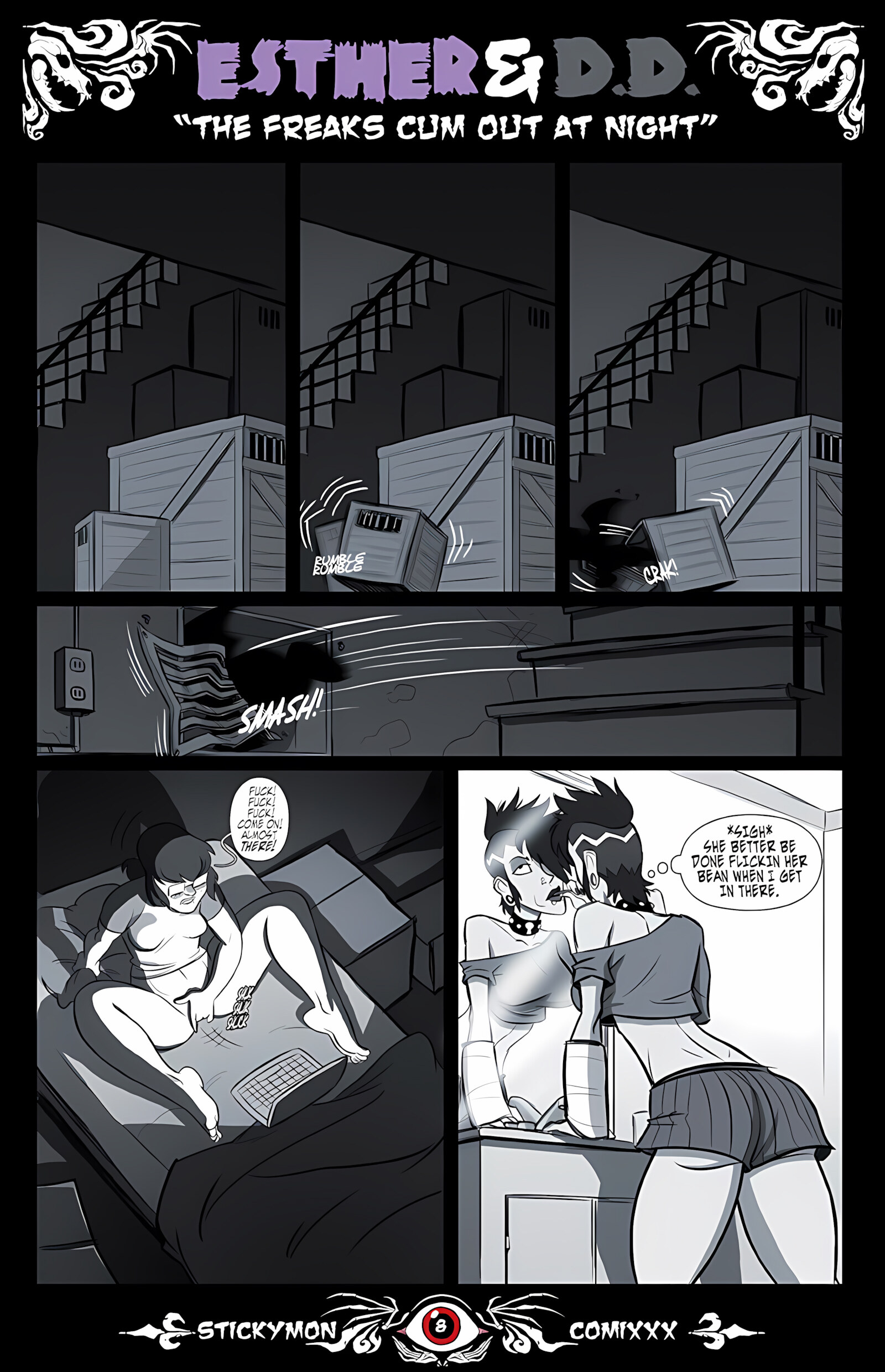 Esther & DD- The Freak Cum Out At Night [Stickymon], Esther & DD- The Freak Cum Out At Night, page 9 of 18