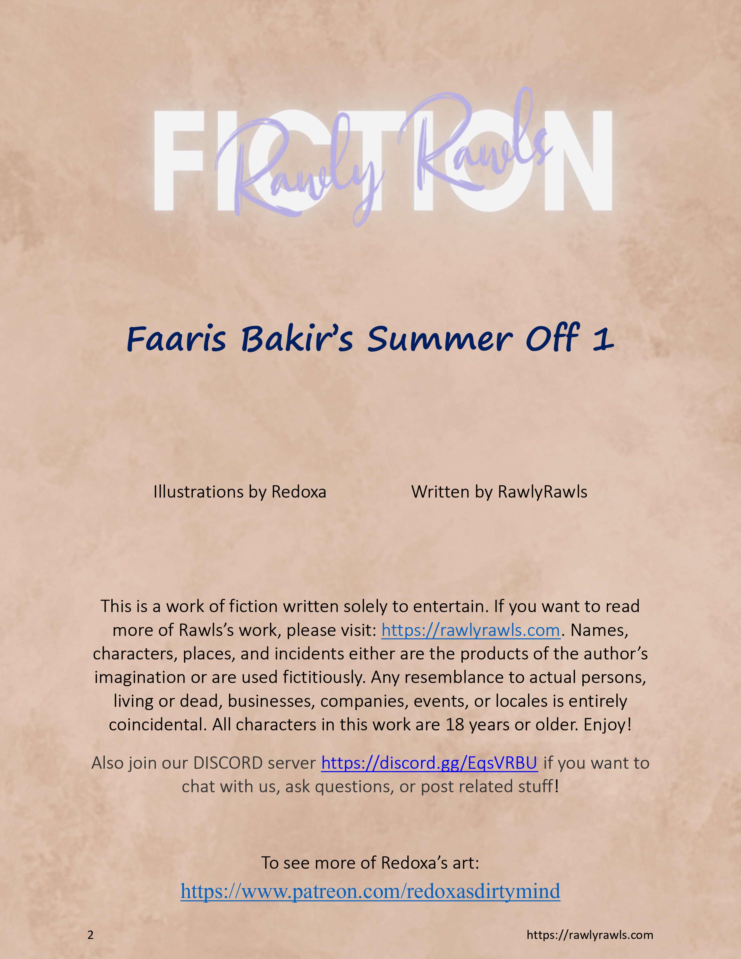 Faaris Bakir’s Summer Off [Redoxa], Faaris Bakir’s Summer Off 1, page 2 of 12